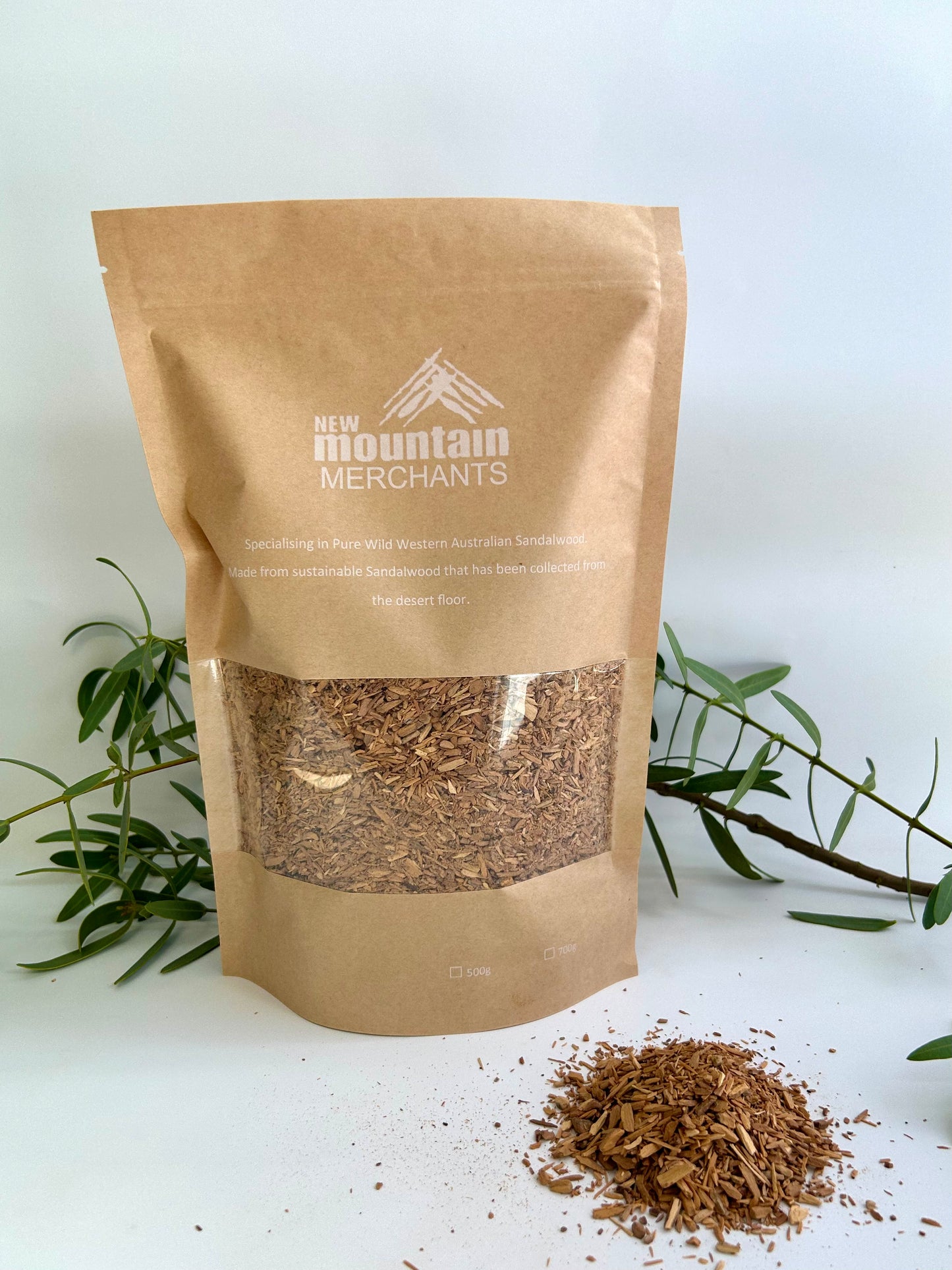 Premium Western Australian Sandalwood Small Chip (Pre-grind)